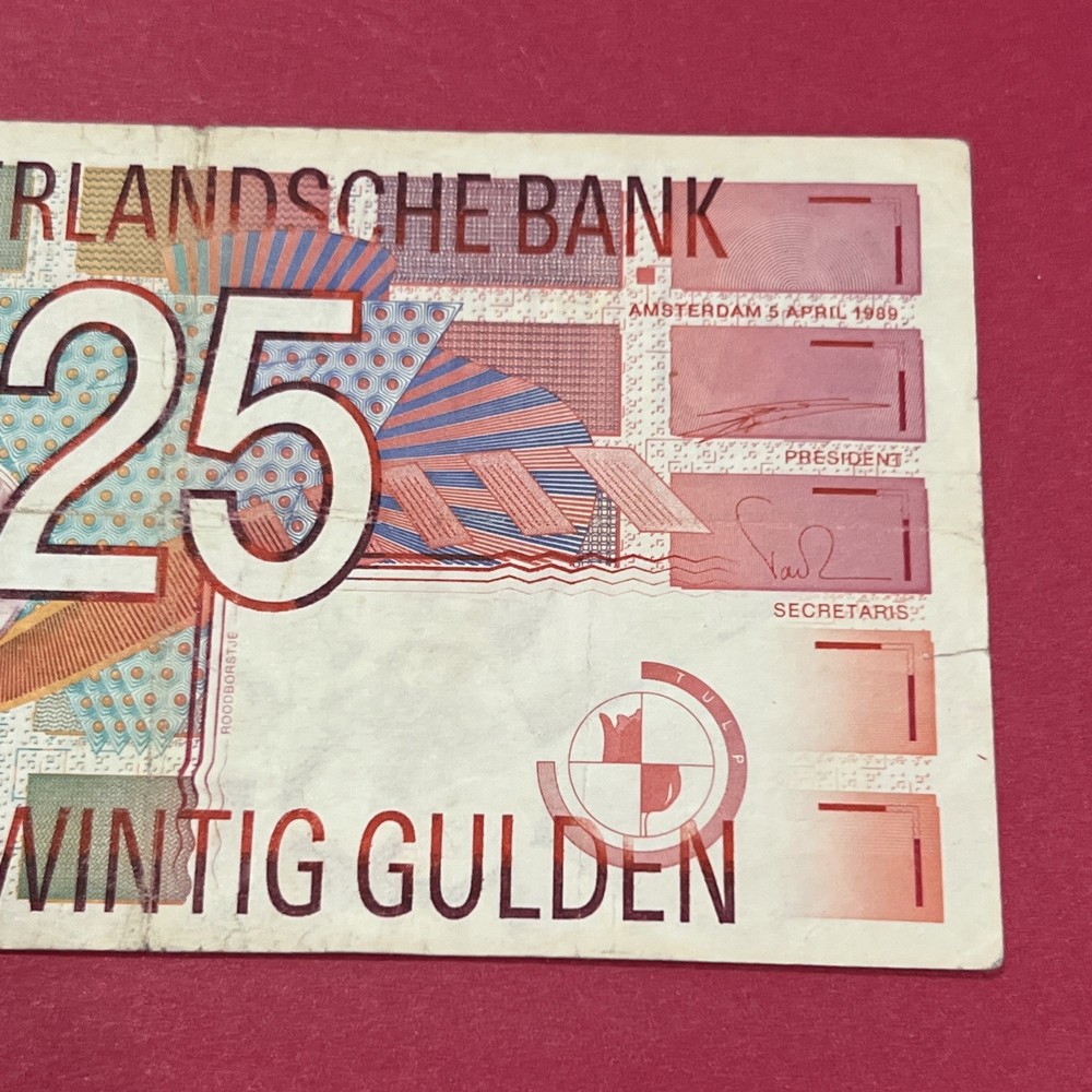 Netherlands - 25 Gulden - 1989