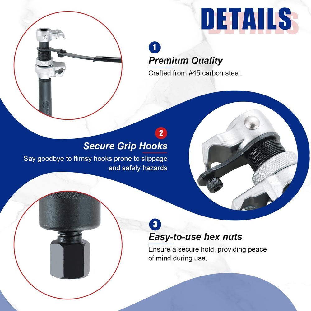 Coil Spring Compressor Tool, Heavy Duty Macpherson Strut Spring Compressor To...