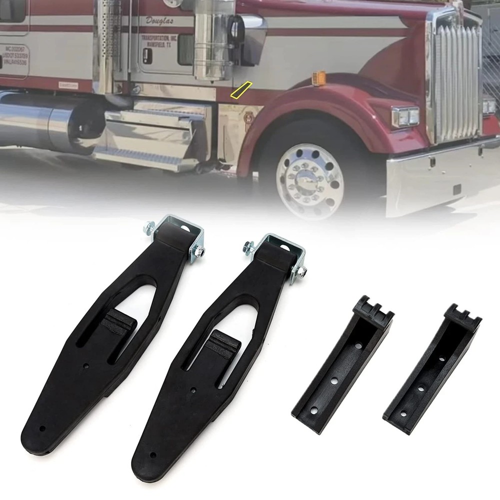 2 Pack For Peterbilt Kenworth Hood Latch Base Compatible With Peterbilt 357 3...