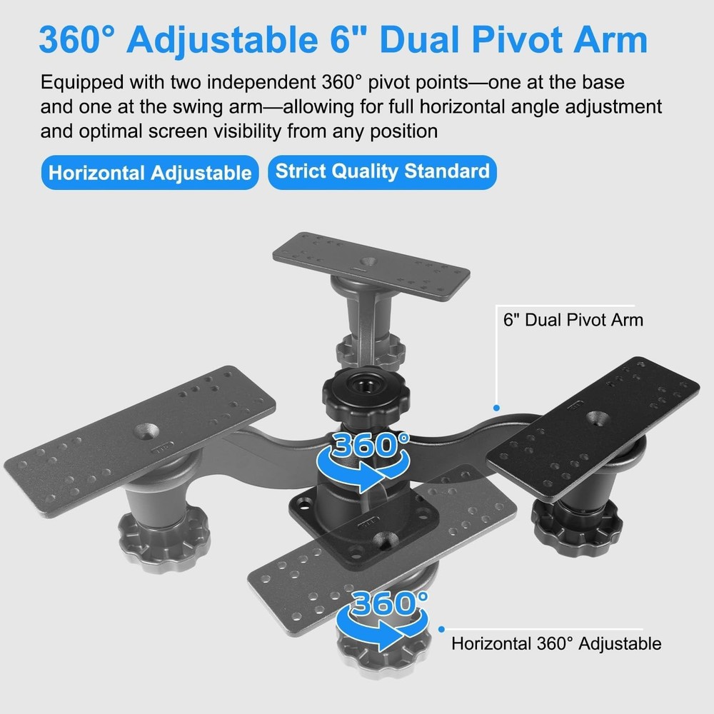 Replace RAM-109HU Horizontal 6" Swing Arm Mount for Fishfinders & Chartplotters