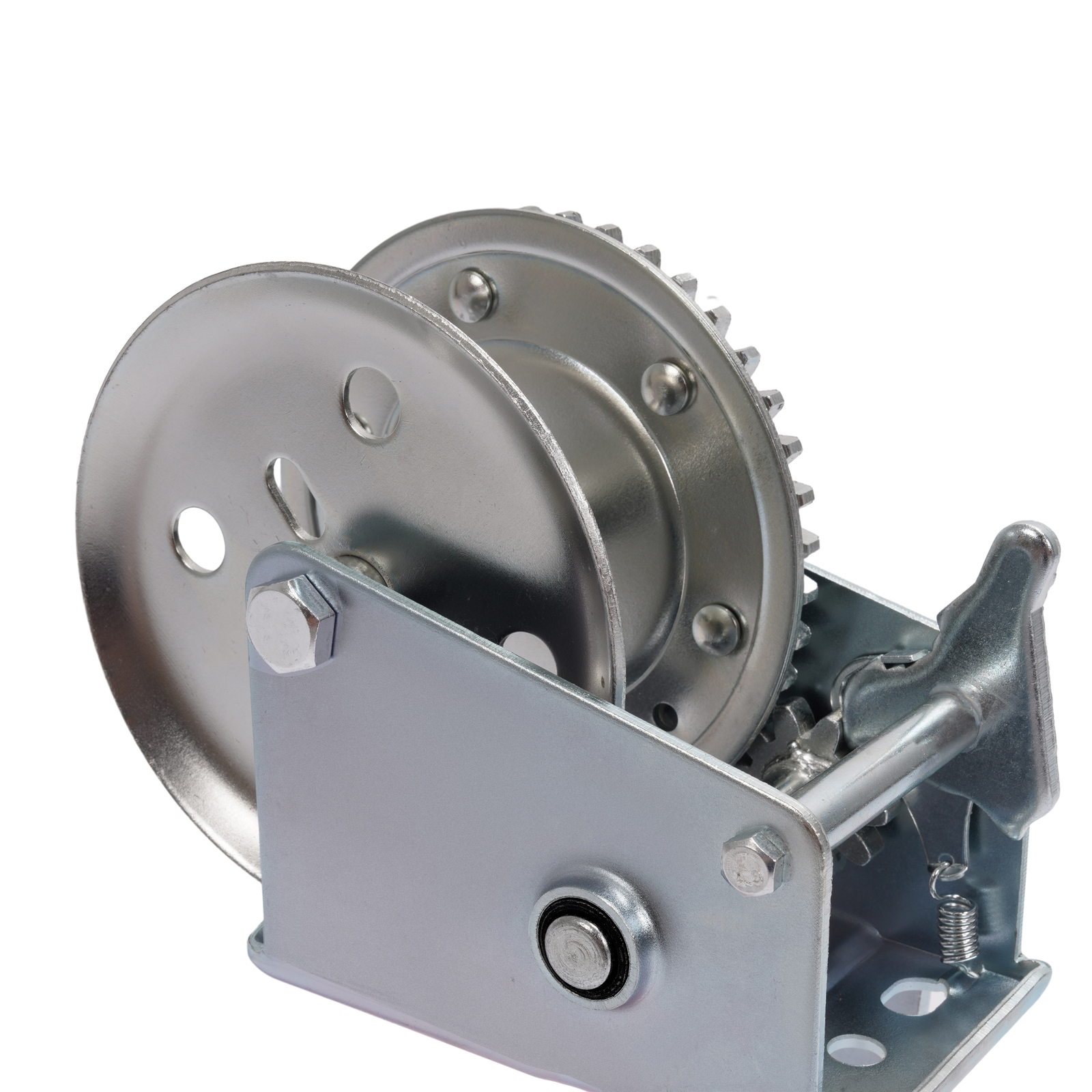 Steel Hand-Crank Marine Winch w/ Ratchet for Boat Trailer 1400LBS Universal ATV