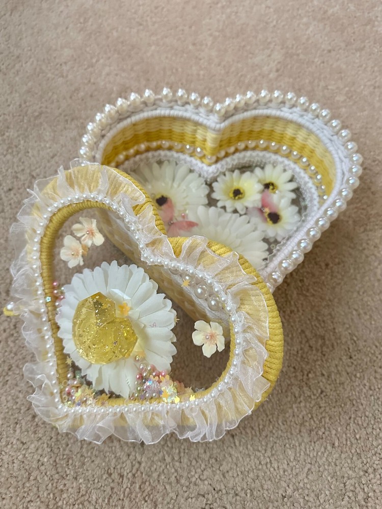 四叶草🍀 天鹅湖🦢 大爱心❤️ 首饰盒/收纳盒100%纯手工苞芯棉制作