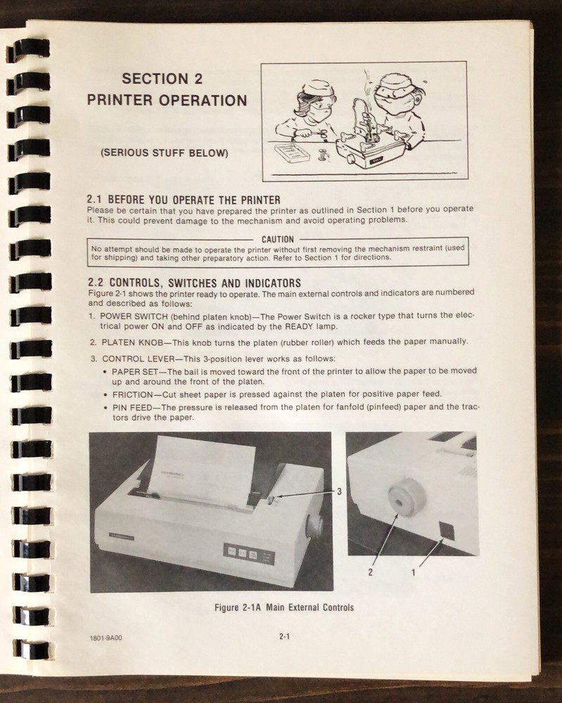 Centronics Model H80-1, H80-2 Printer Users Manual (1984)