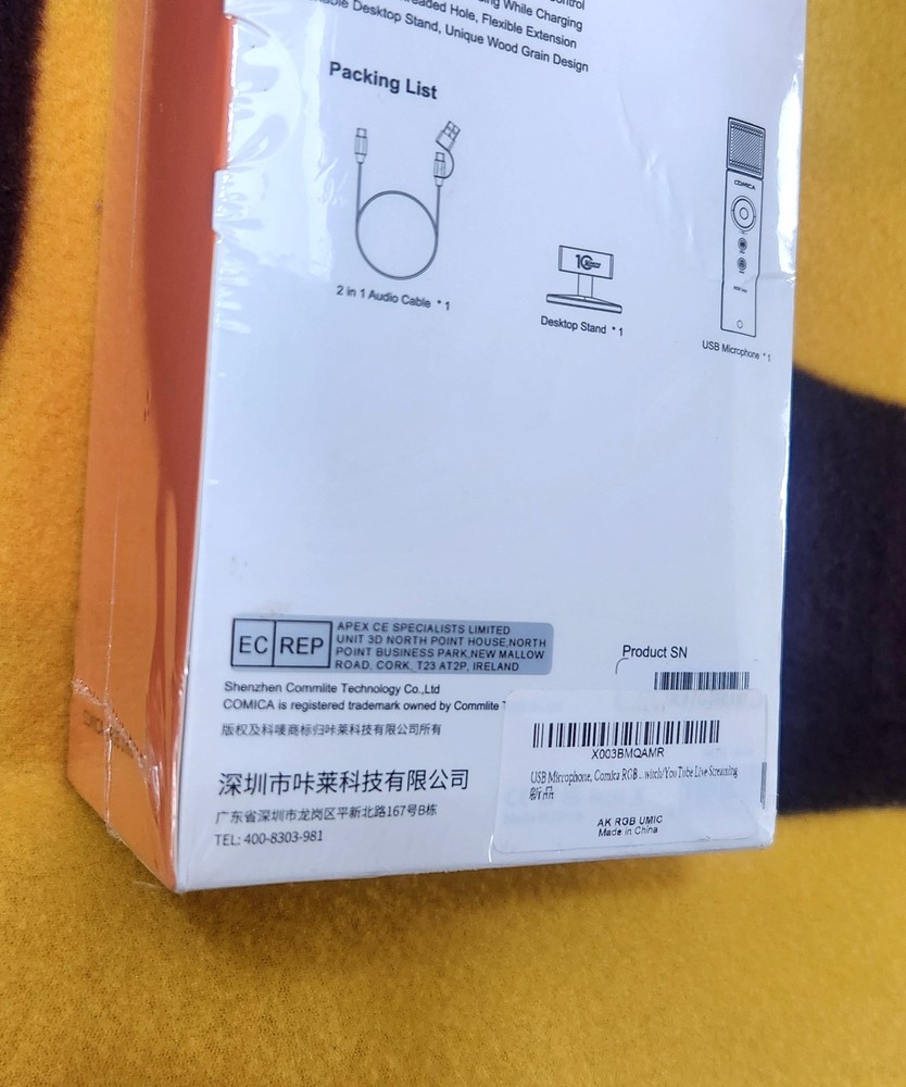 Comica RGB Umic USB Microphone for iPhone Android laptop Computer New Sealed