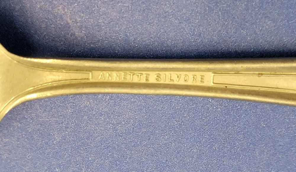 Vintage Annette Silvore Silverplate Flatware Sugar Spoon