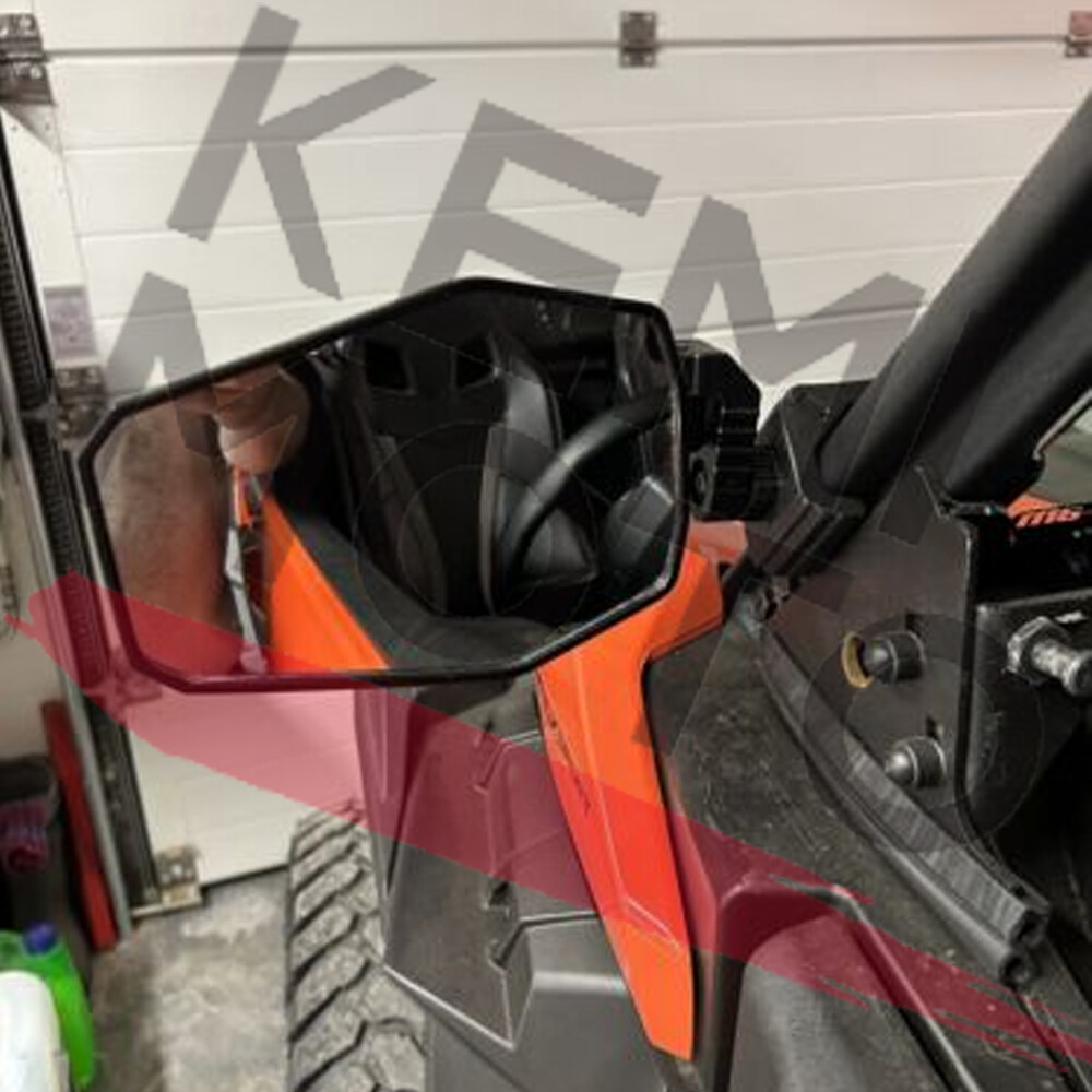 UTV Rear View Side Mirrors Breakaway For Polaris General XP 1000 Can Am Defender