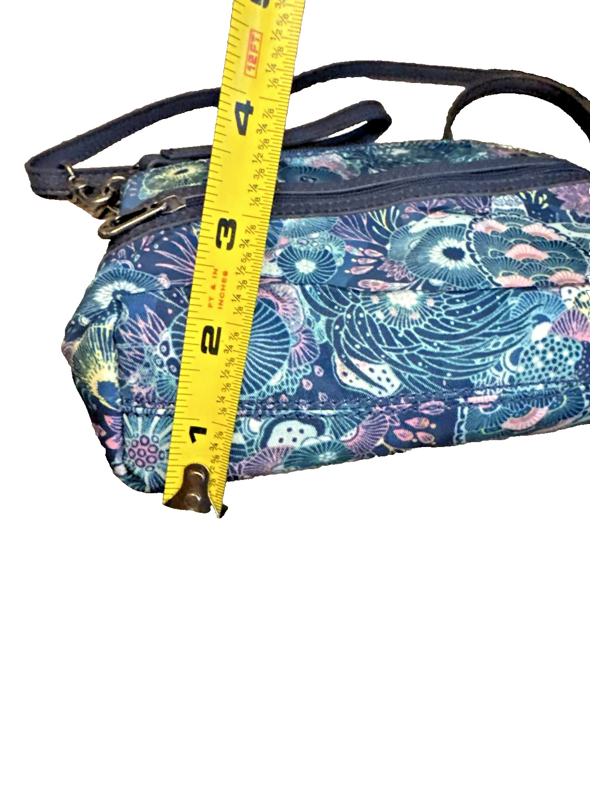 Sakroots Crossbody Bag Royal Blue Eco Twill Triple Zip Purse, EC, BOHO