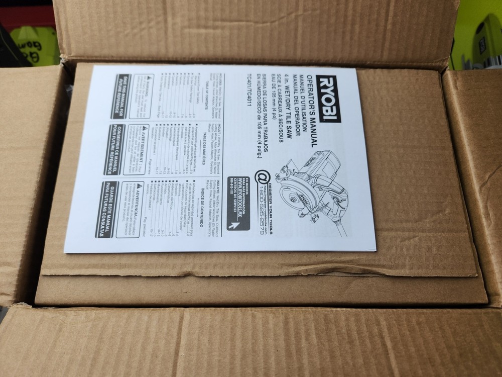 RYOBI 4" Tile Saw TC401