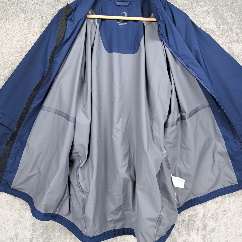Zero Restriction Mens Large Blue Full Zip Golf Convertible Jacket Lightweight
