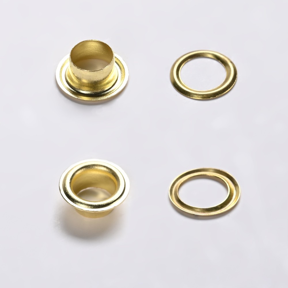 Yescom 500 sets Grommet Kit 7/32 inch Size #0 Solid Brass Eyelets Washers
