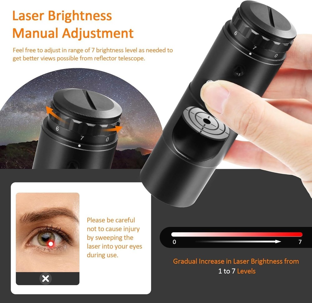 Alignment 1.25" Next Generation Laser Collimator for Newtonian Telescopes - w...