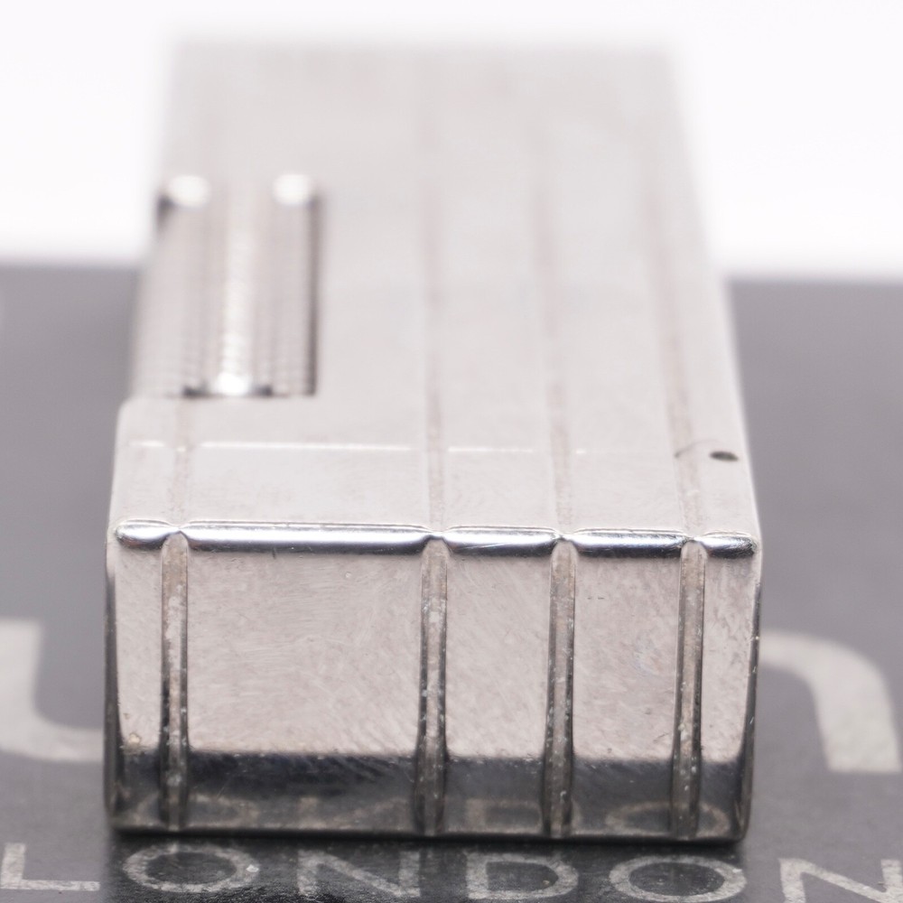 Dunhill Lighter Palladium 4 LINE Pattern_Ultrasonically cleaned _Working