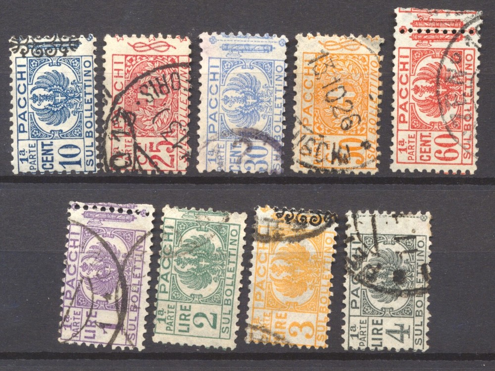 Italy 1927 Parcel Post stamps one half