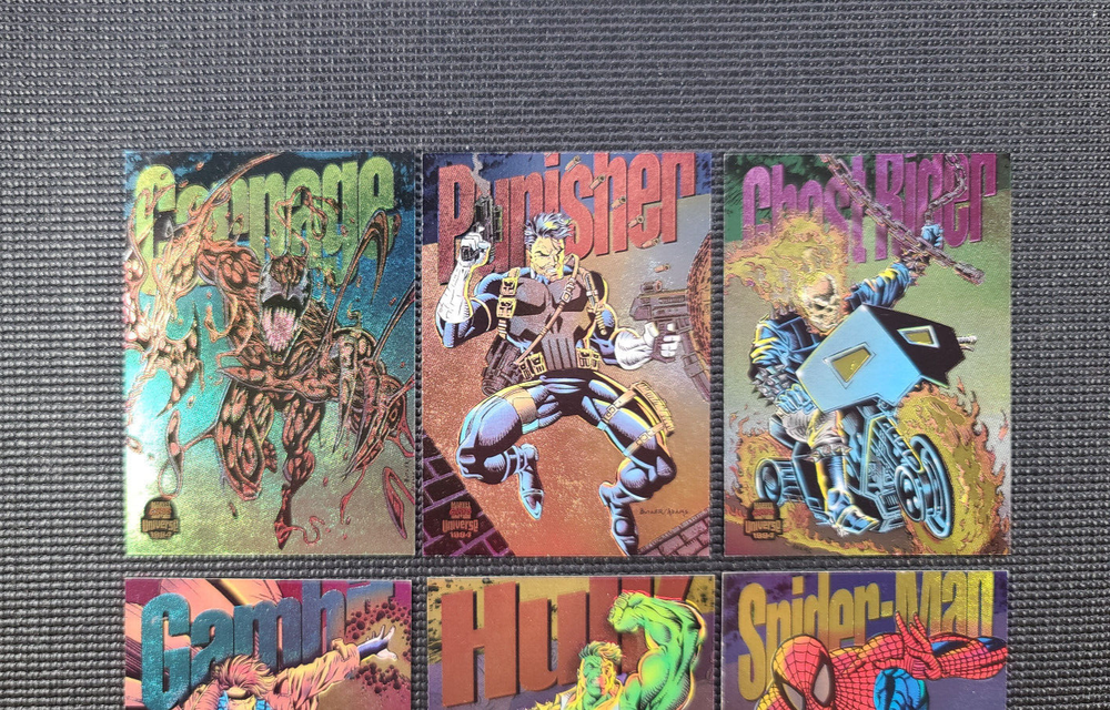 1994 Marvel Universe - Power Blast (Rainbow) - 9 Card Complete Set