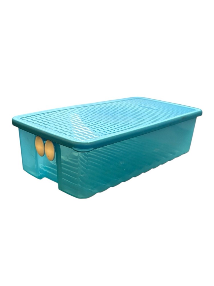 Tupperware FridgeSmart Rectangular Vented Blue Container 4352 & 4353 8-1/2 Cup