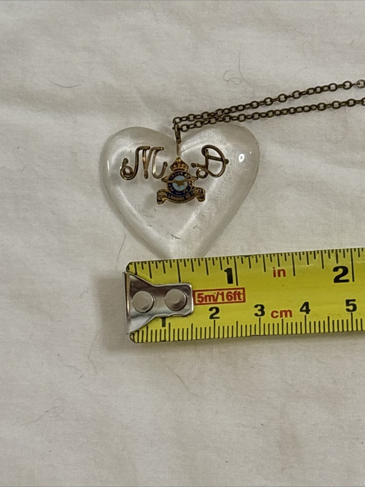 RCAF Sweetheart Lucite Necklace