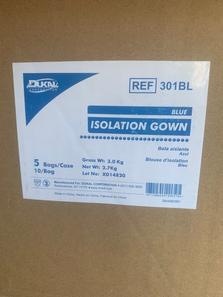 Blue Disposable Isolation Gowns (301BL)