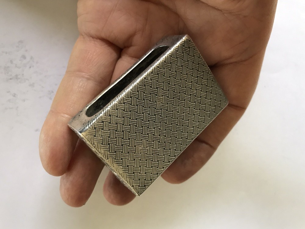 Russian Silver 84 Match Striker Box. marked 1874