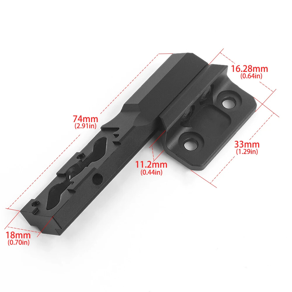 Tactical M600 M300 Flashlight Offset Base Mount Keymod Picatinny Mount Light