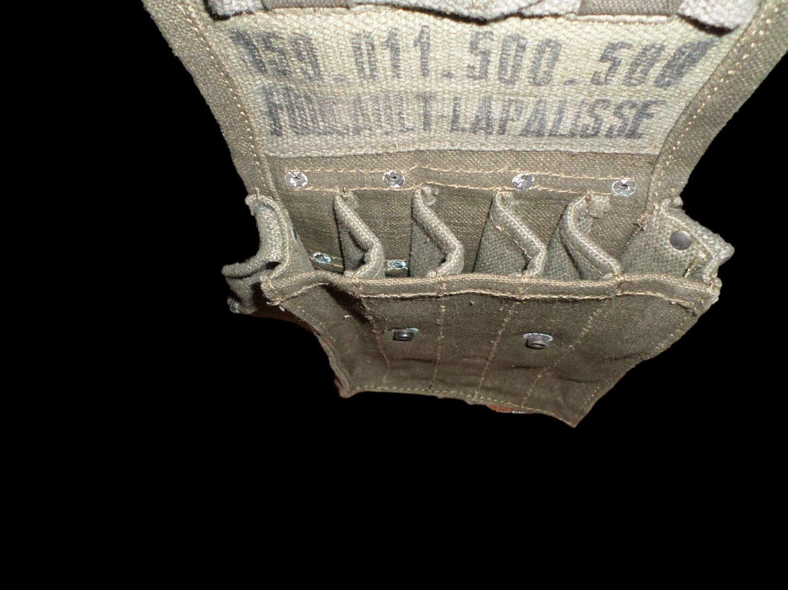 French military mat rifle magazine pouch 5 cell ammo shoulder bag genuine