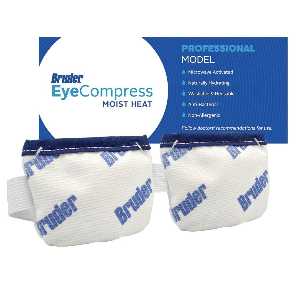 1 Pack Bruder Moist Heat Eye Compress - Professional Model Microwave Activated