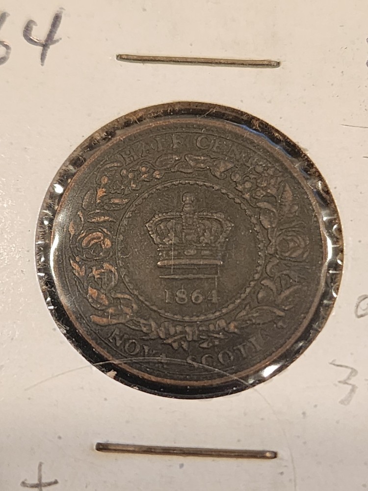 1864 Nova Scotia Half Cent Coin