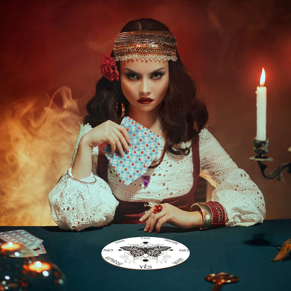 Pendulum Board Set Wooden Dowsing Divination Board Metaphysical Message with