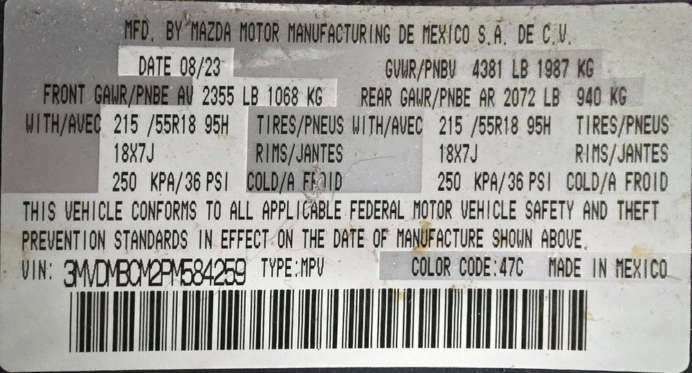 Camera/Projector Front View Camera Windshield Mounted Fits 19-23 MAZDA 3 1543700