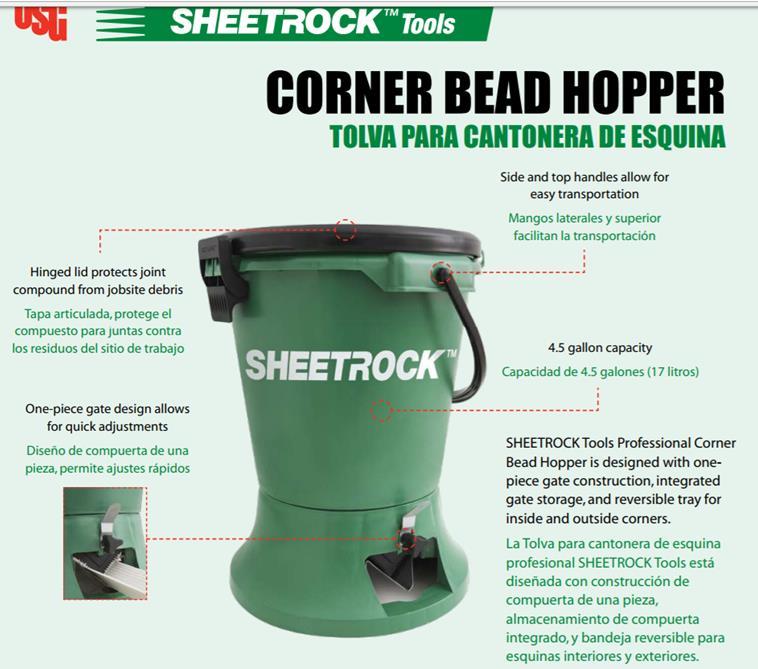 USG Sheetrock Tools Paper Face Corner Bead Hopper