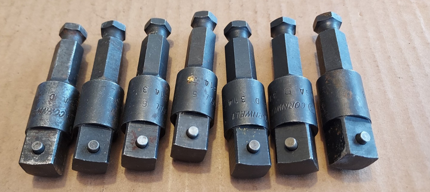 Cornwell USA D-314-3 (3") 7/16" Hex-Drive Impact to 1/2" pinned socket adapters