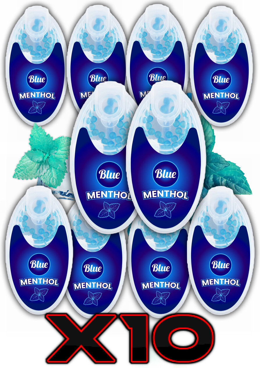Cigarette Crush Balls Blue Menthol Aroma Balls Burst Beads (10X Bundle) 100 CT