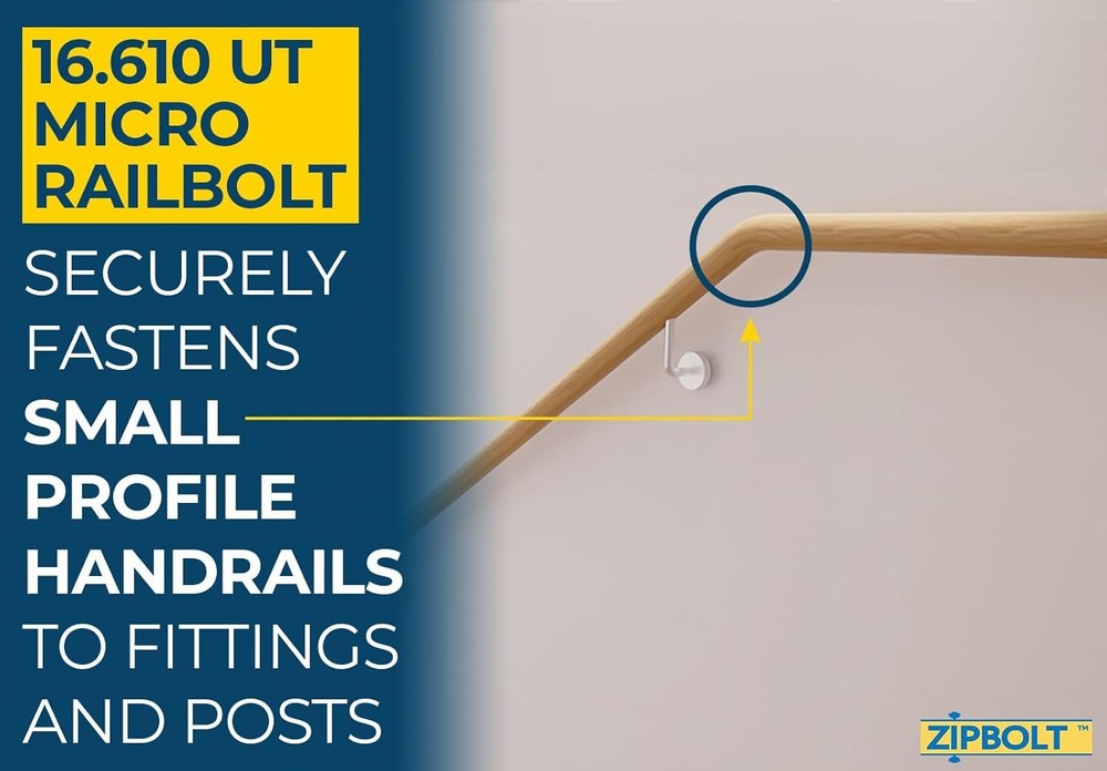 Zipbolt Micro Railbolt Handrail Connector 1 Pack