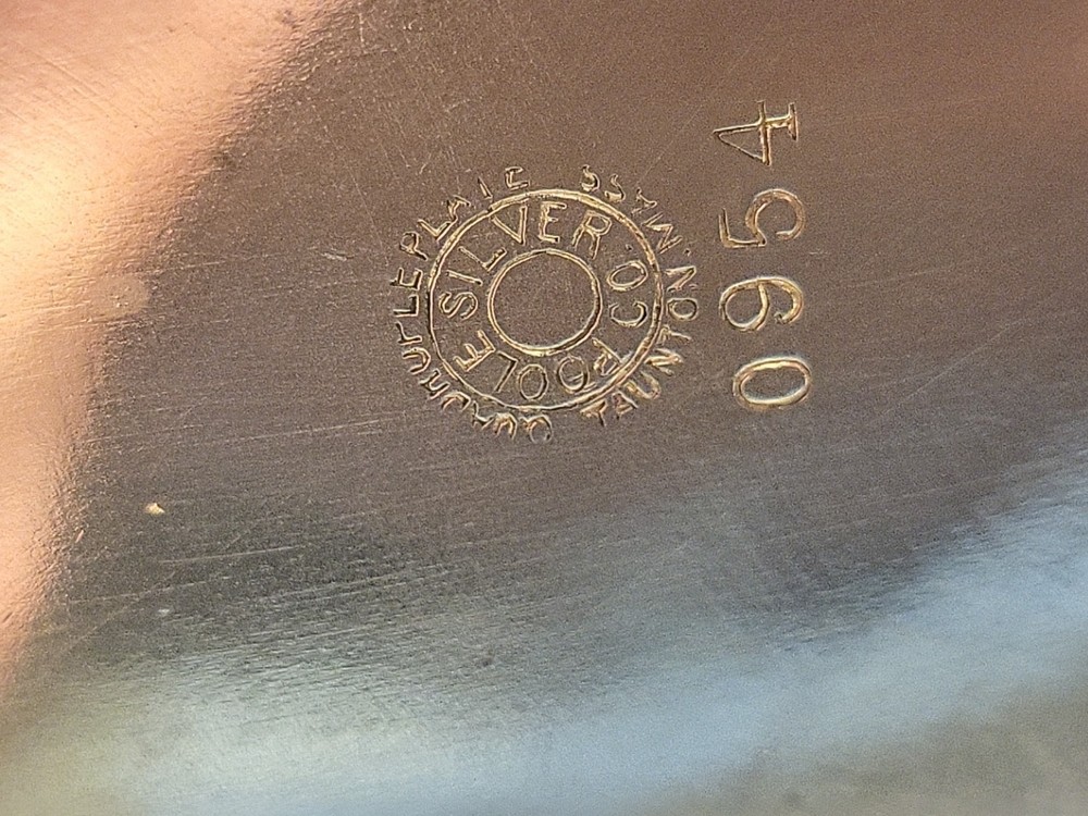 Vintage Poole Teapot Silver Plate #954 9"Tall