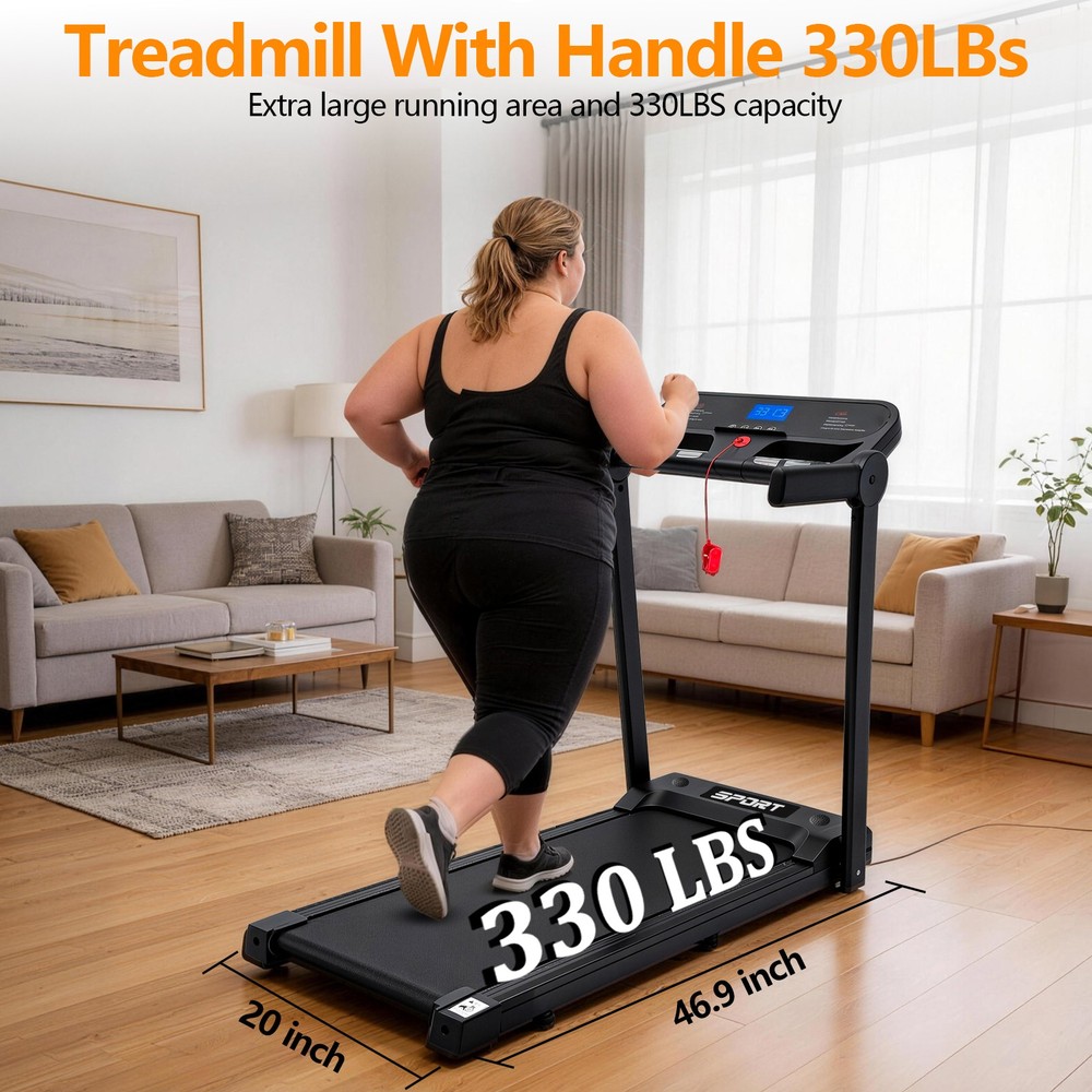 Foldable Under-Desk Treadmill for Home Use, Remote-Controlled with LED Display