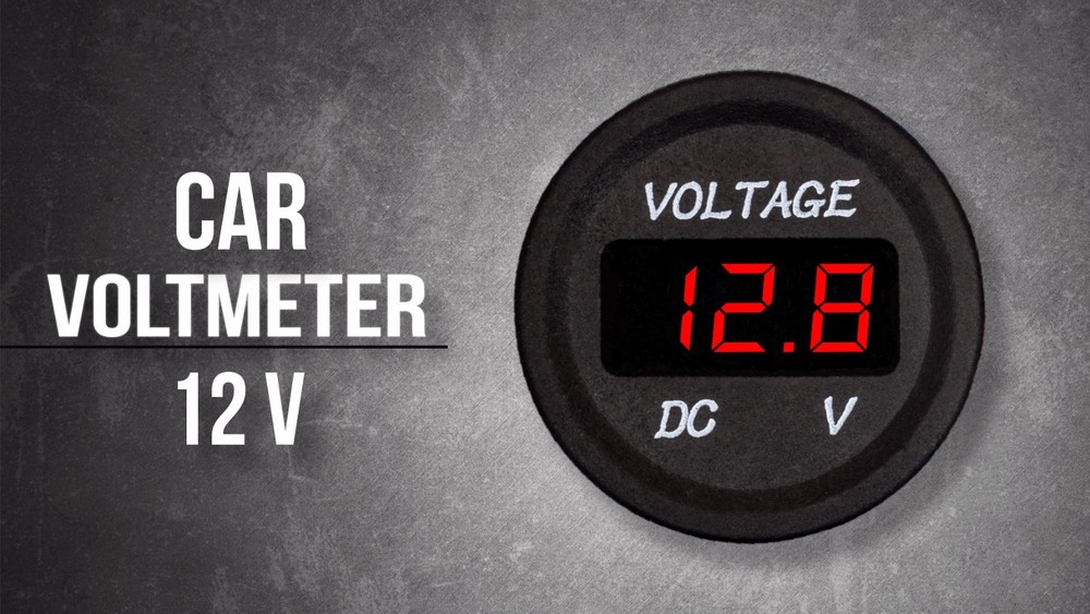 Auto Waterproof Digital Red Voltmeter Gauge Meter 12V