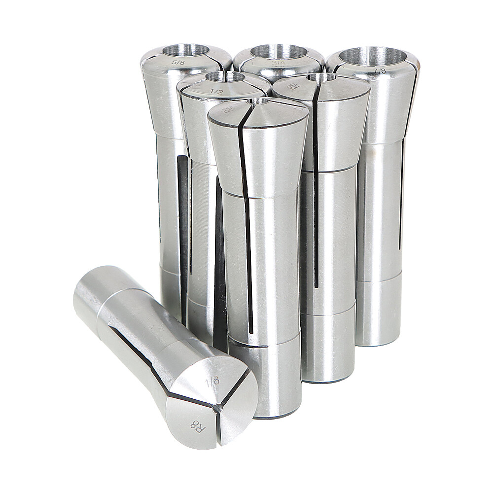 7 Piece Fractional R8 Collet Set 1/8" to 7/8" High Precision For Bridgeport