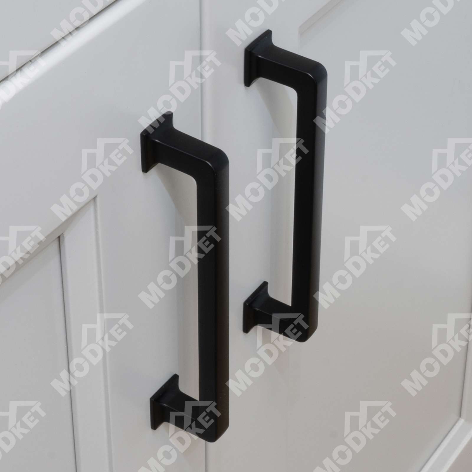 Solid Matte Black Cabinet Door Handles Pulls Knob Kitchen Bathroom Drawer Square