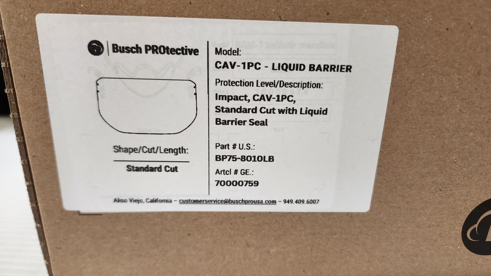 Busch Protective Impact Visor CAV-1PC