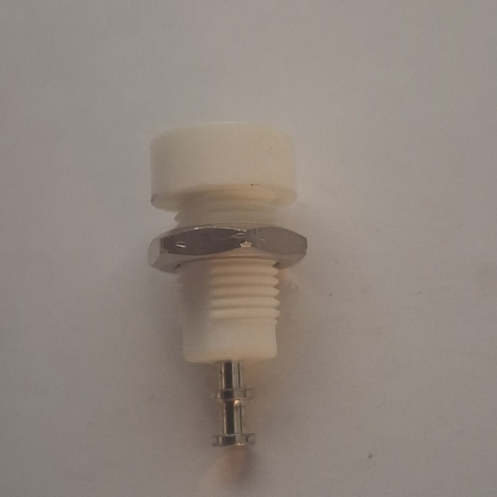 Banana Jack, Panel Mount , White, 15A