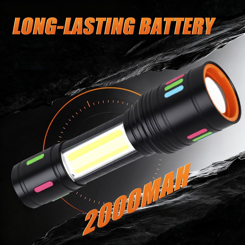 2Pack 99000000LM Super Bright LED Tactical Flashlight Rechargeable Flashlights