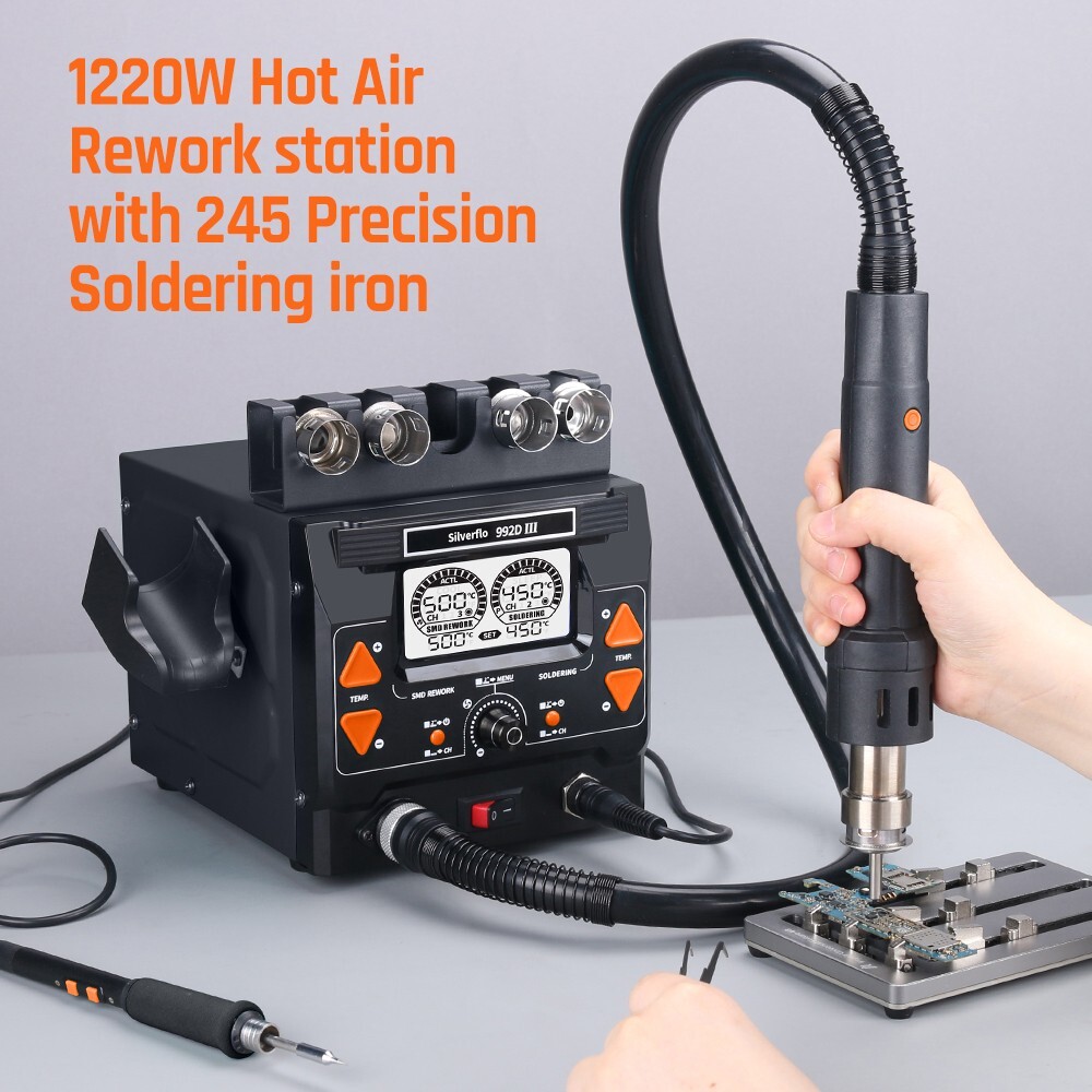 High-Precision 245 Desoldering Station 2-in-1 Hot Air Rework Soldering station
