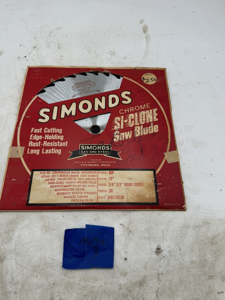 SIMONDS  SAW BLADE 10"