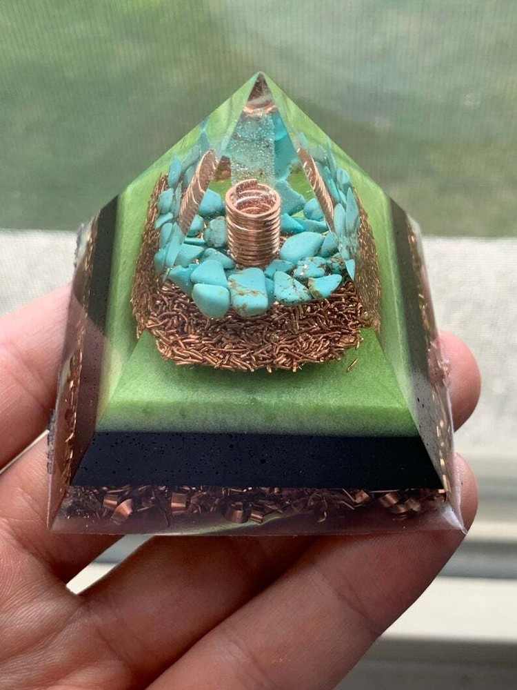 Orgonite® Pyramid - Green Wave Orgone Generator®