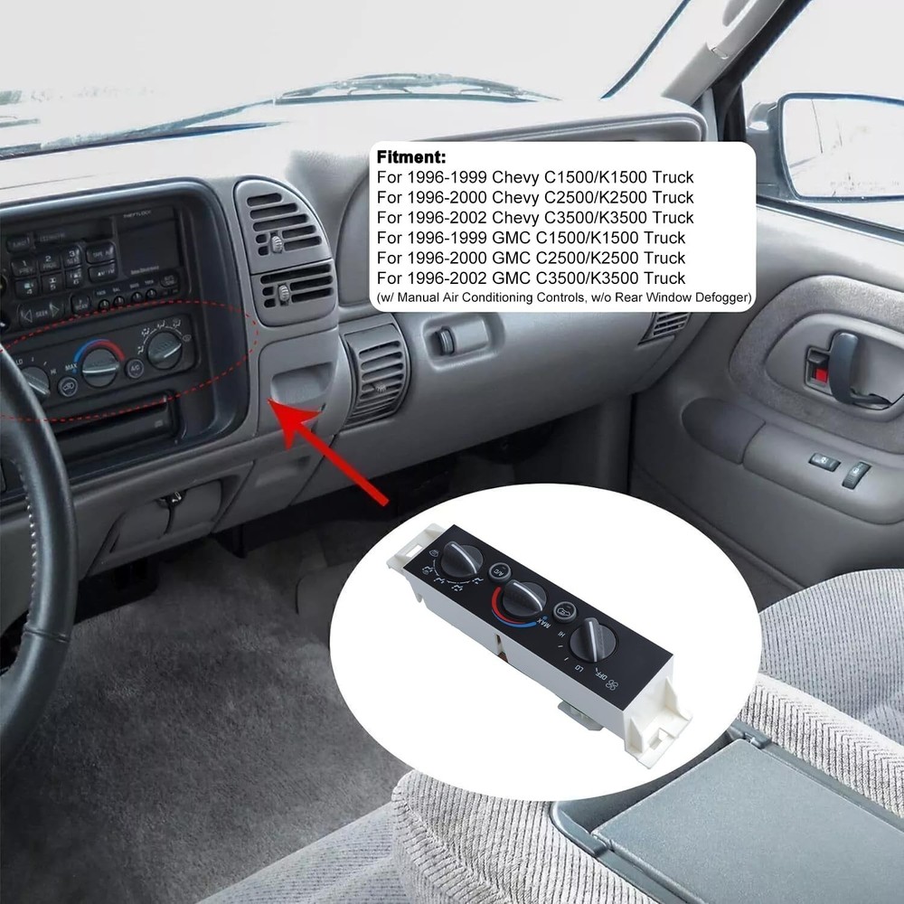 AC Heater Panel Climate Control Module Switch for Chevy GMC C1500 C2500 C3500...