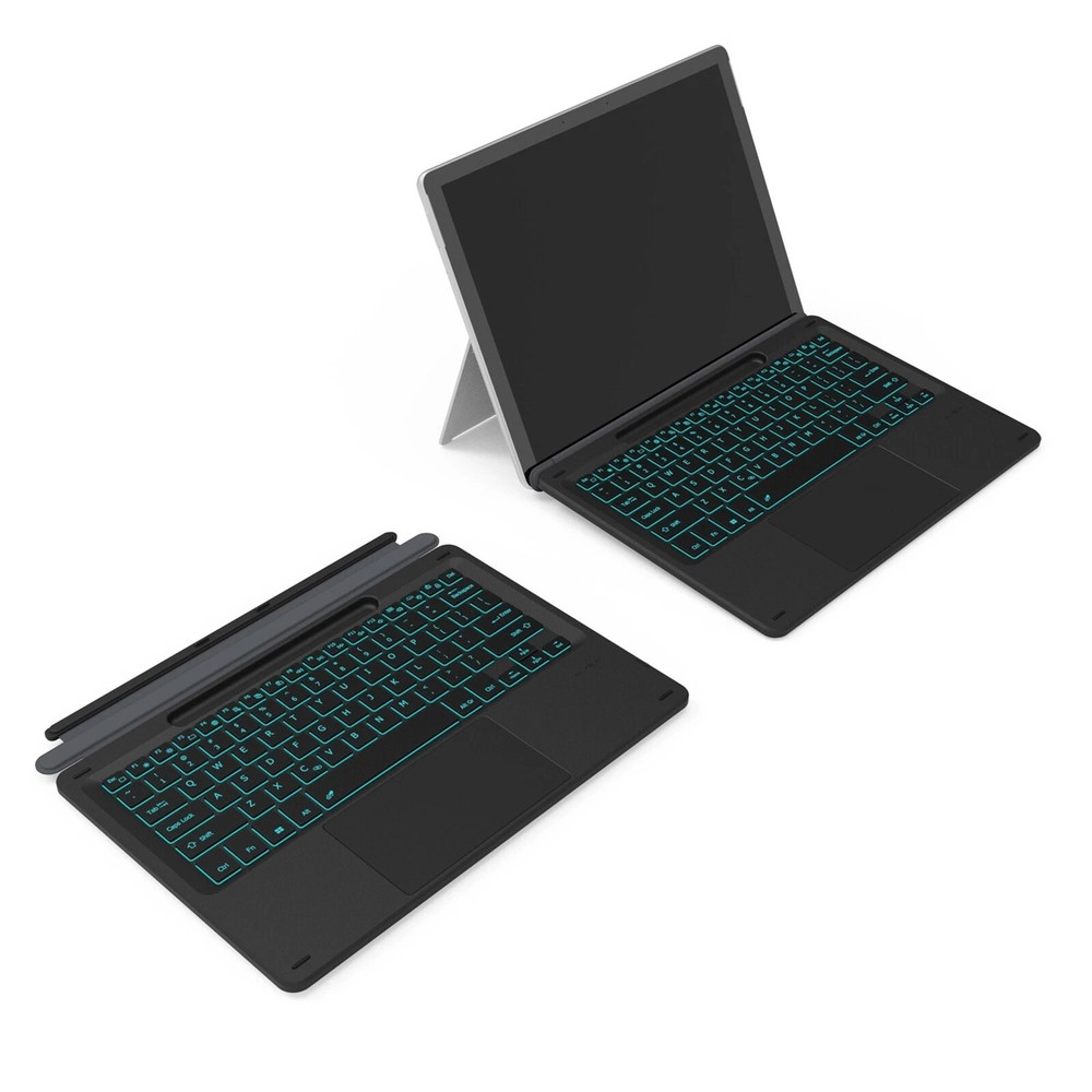 For Microsoft Surface Pro 11 10 9 8 X Slim Backlit Wireless Bluetooth Keyboard
