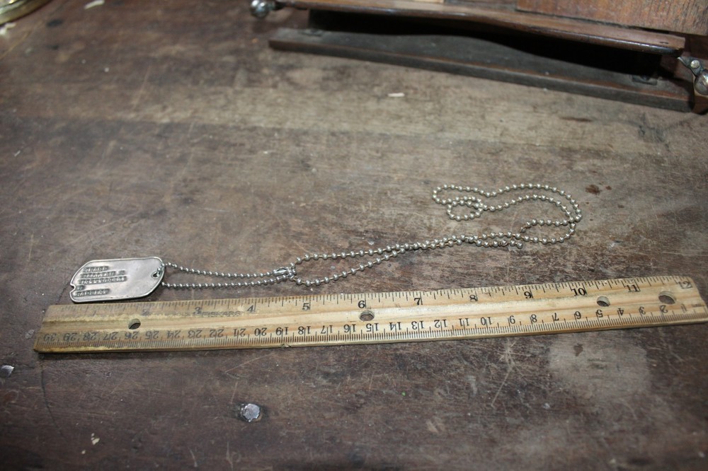 WWII Era Notched Dog Tags William K Sharp Baptist