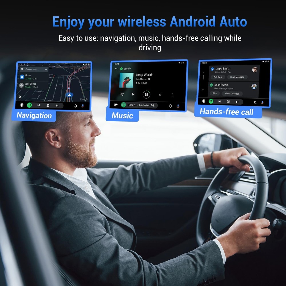 OTTOCAST A2Air Pro Android Auto Wireless Adapter, Auto-Reconnect, Convert Wired