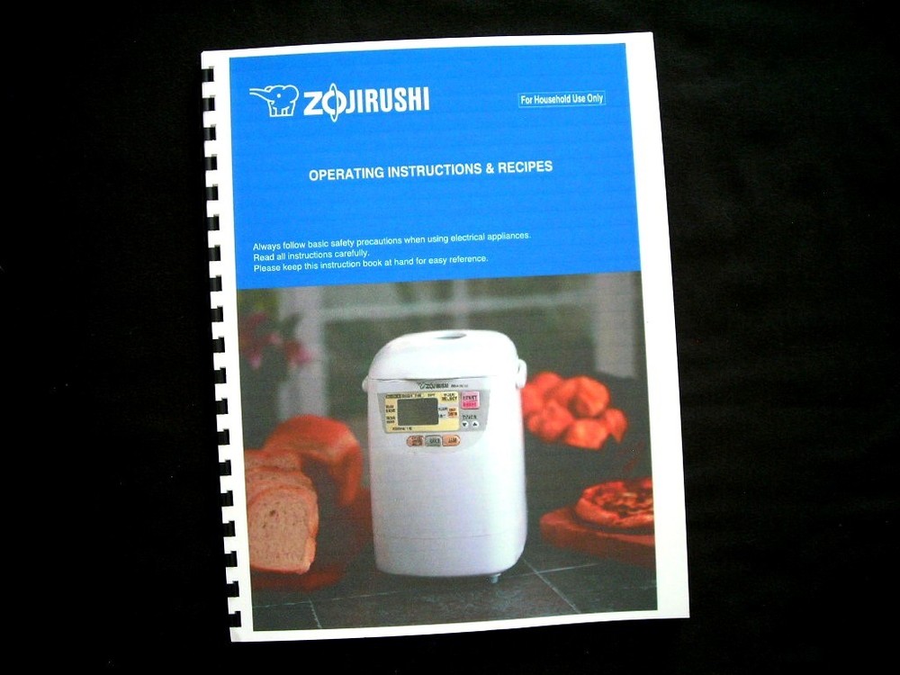 Zojirushi Bread Maker Machine Directions Instruction Manuals w/ Recipes Various