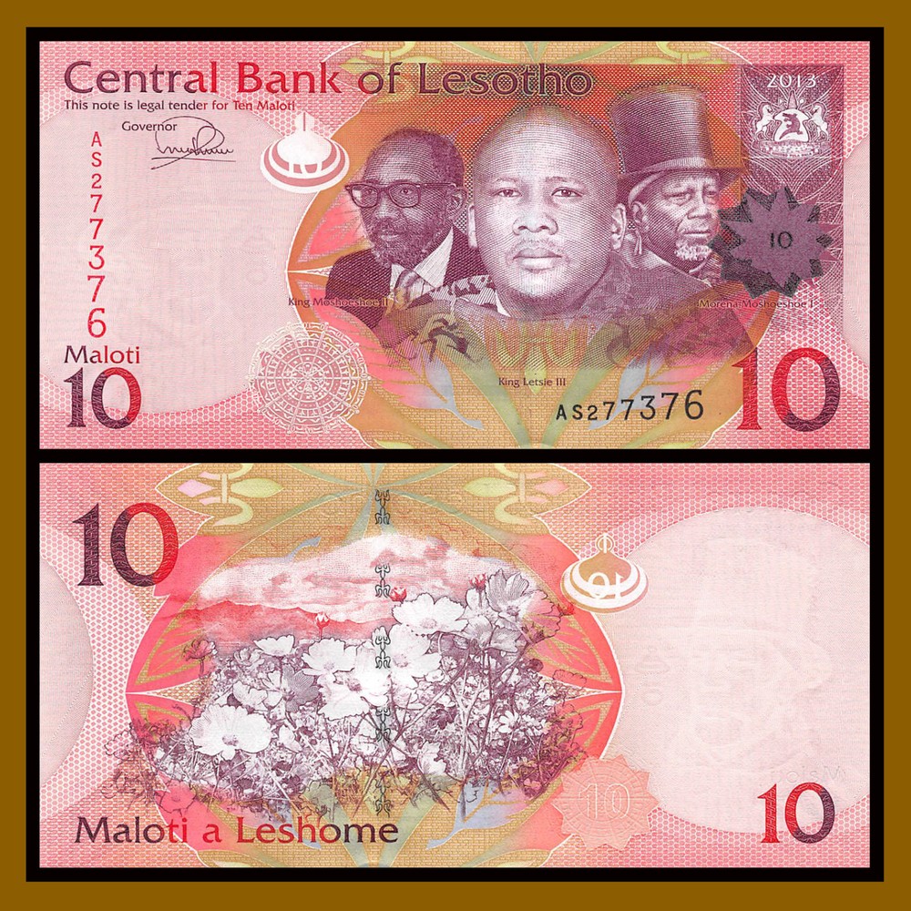 Lesotho 10 Maloti, 2013 P-21b Unc