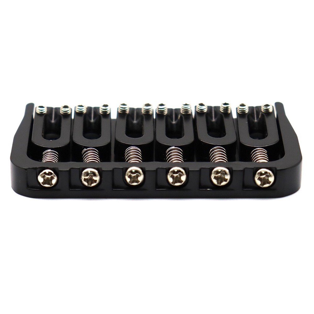 6 Strings Black Electric Guitar Bridge String Through Body Fixed Bridge